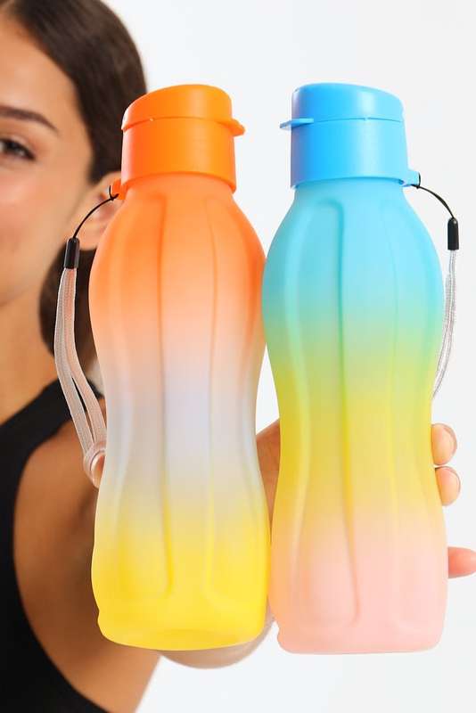 Senza Sport®2 Pcs Silicone School Water or Juice Bottle Set 1000ml PROMO-2-GET-1-FREE