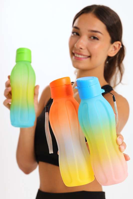 Senza Sport®2 Pcs Silicone School Water or Juice Bottle Set 1000ml PROMO-2-GET-1-FREE