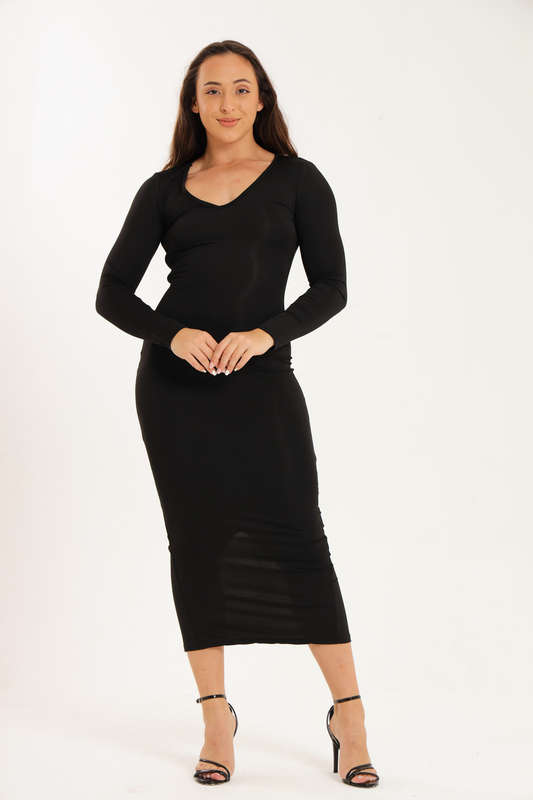 Sloane Full Length Long Sleeve Bodycon Dress