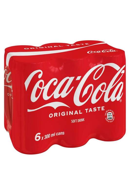 Coca Cola Soft Drink Can 6 X 300ml