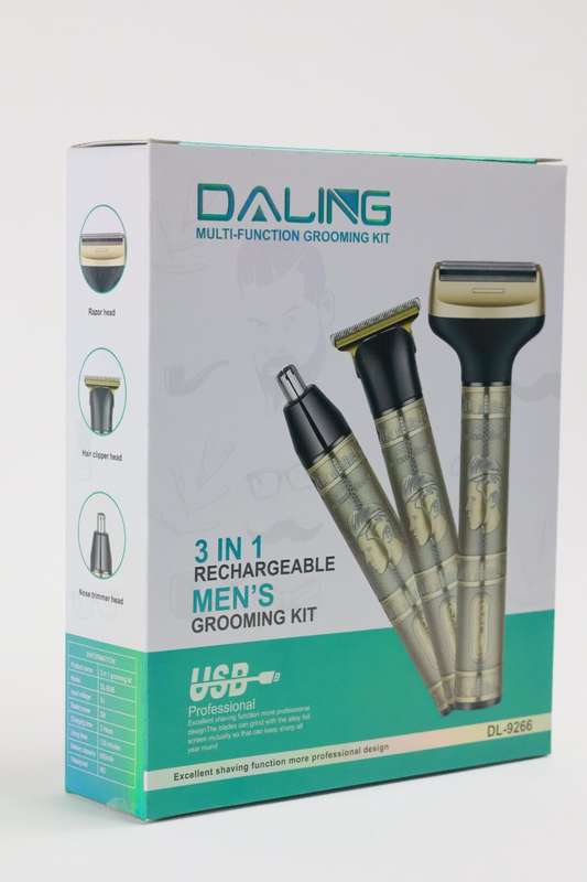 Daling DL-9266 3-in-1 Rechargeable Men's Grooming Kit