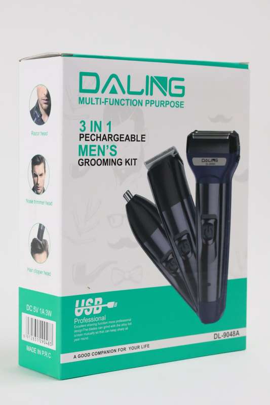 Daling DL-9048A 3-in-1 Rechargeable Men's Grooming Kit