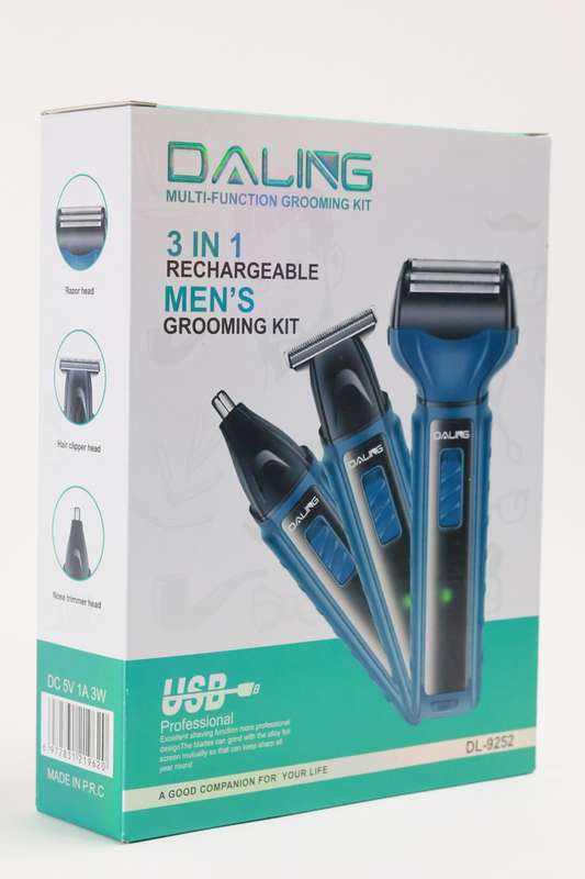 Daling DL-9252 3-in-1 Rechargeable Men's Grooming Kit