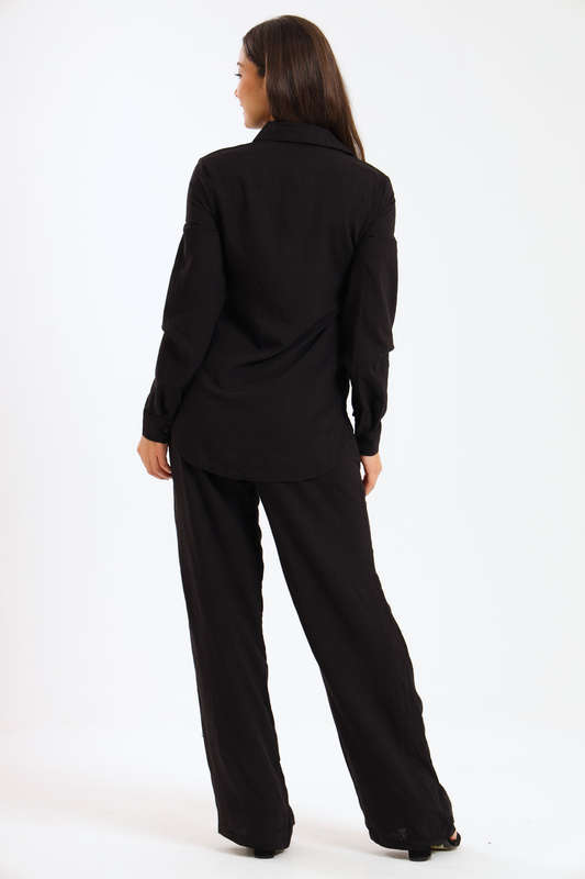 Essential Linen-Blend Relaxed Pant &amp; Shirt Set