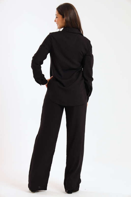 Essential Linen-Blend Relaxed Pant &amp; Shirt Set