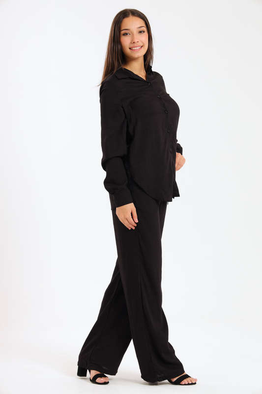 Essential Linen-Blend Relaxed Pant &amp; Shirt Set
