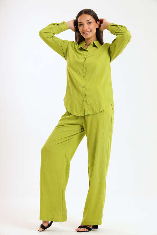 Essential Linen-Blend Relaxed Pant &amp; Shirt Set