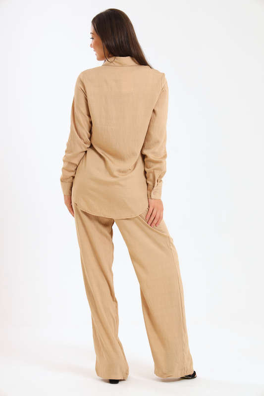 Essential Linen-Blend Relaxed Pant &amp; Shirt Set