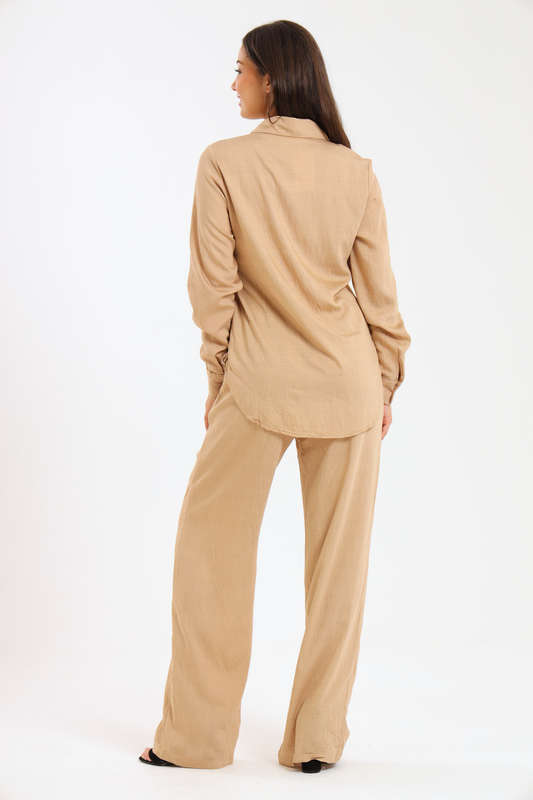 Essential Linen-Blend Relaxed Pant &amp; Shirt Set