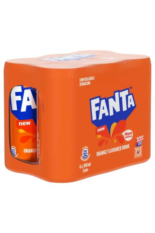 Fanta Orange Flavoured Sparkling Drink 6 x 300ml