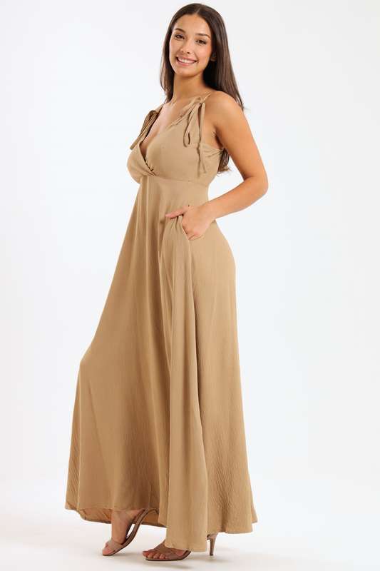 Juliana Strappy Maxi Dress With Pockets