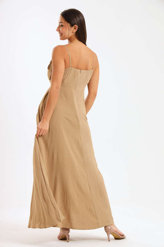 Juliana Strappy Maxi Dress With Pockets
