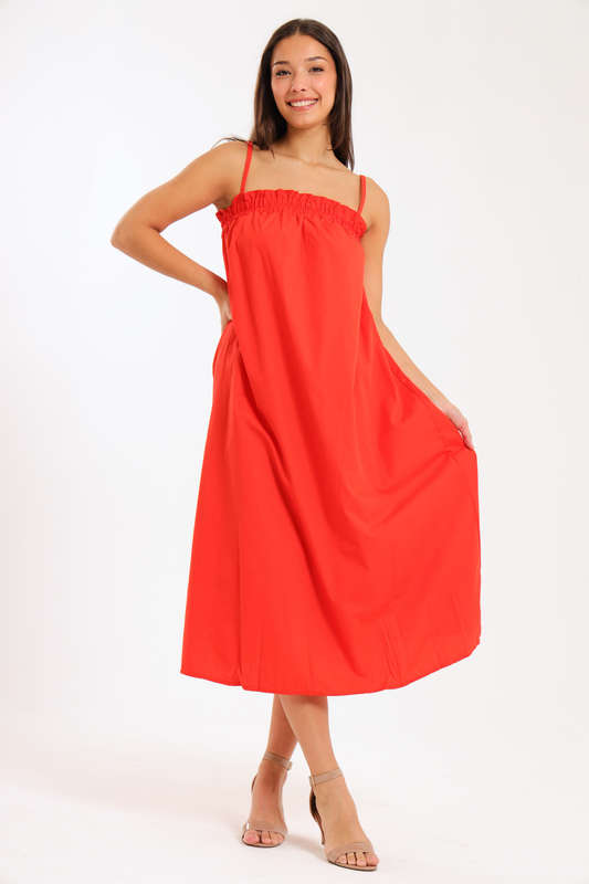 Ladies Baby Doll Strappy Summer Maxi Dress