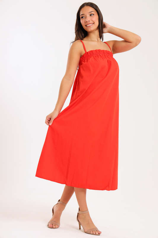 Ladies Baby Doll Strappy Summer Maxi Dress