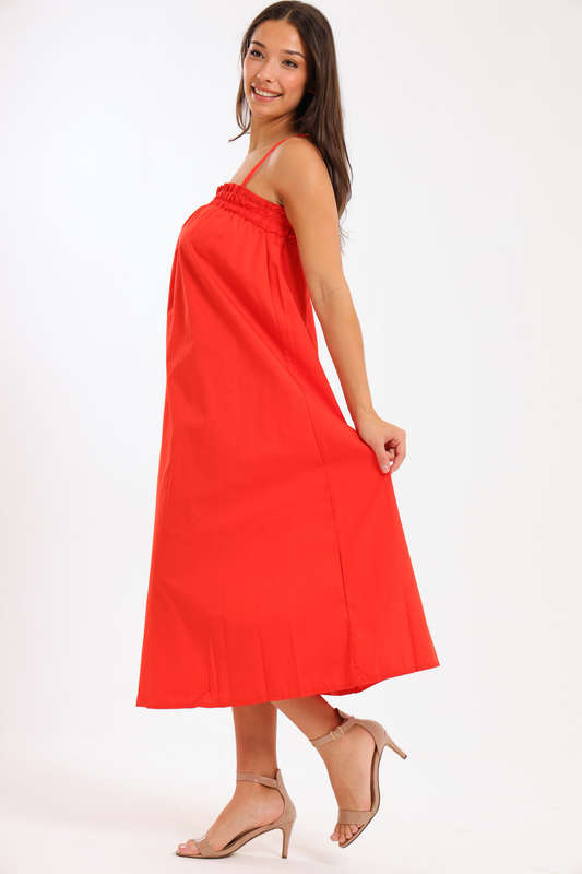 Ladies Baby Doll Strappy Summer Maxi Dress