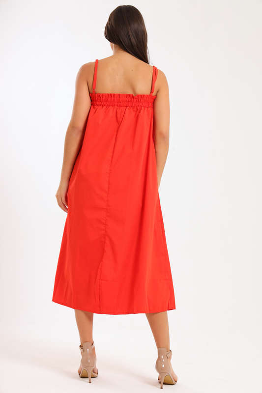 Ladies Baby Doll Strappy Summer Maxi Dress
