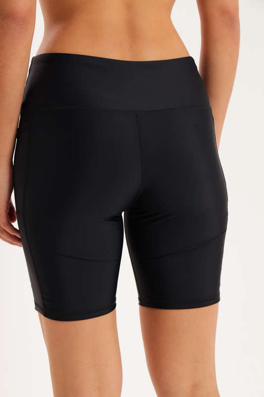 Ladies High Impact Biker Paddle Shorts With Pockets
