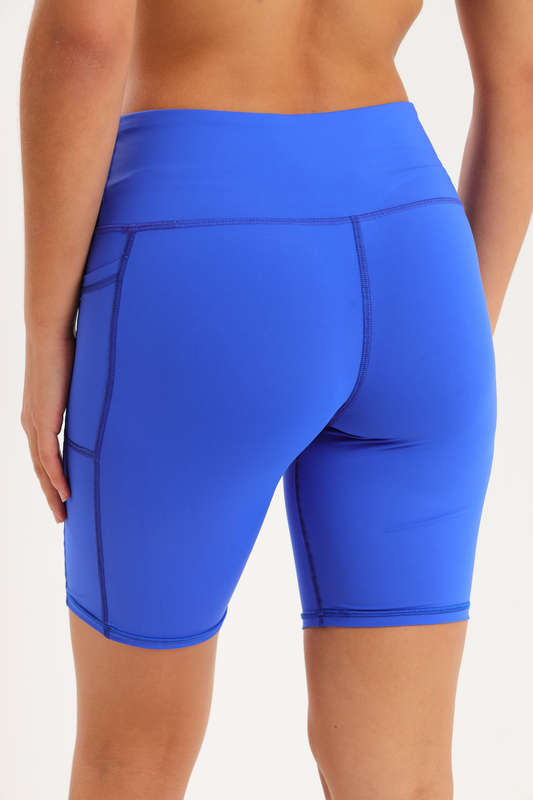 Ladies High Impact Biker Paddle Shorts With Pockets