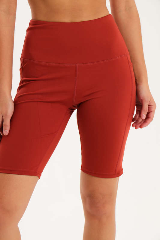 Ladies High Impact Biker Paddle Shorts With Pockets