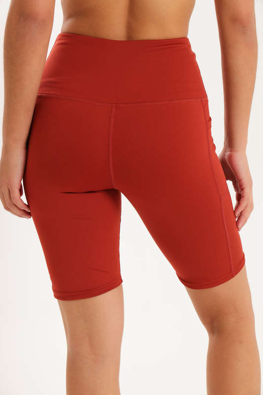 Ladies High Impact Biker Paddle Shorts With Pockets