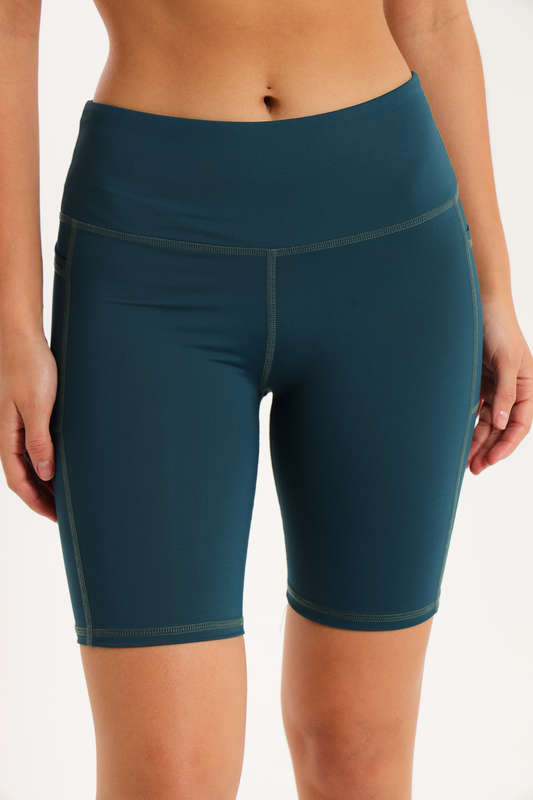 Ladies High Impact Biker Paddle Shorts With Pockets