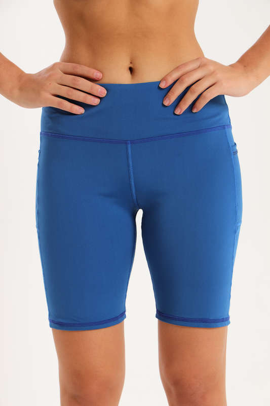 Ladies High Impact Biker Paddle Shorts With Pockets