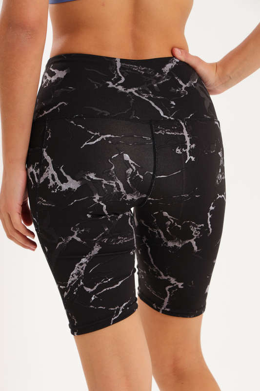 Ladies High Impact Biker Paddle Shorts With Pockets
