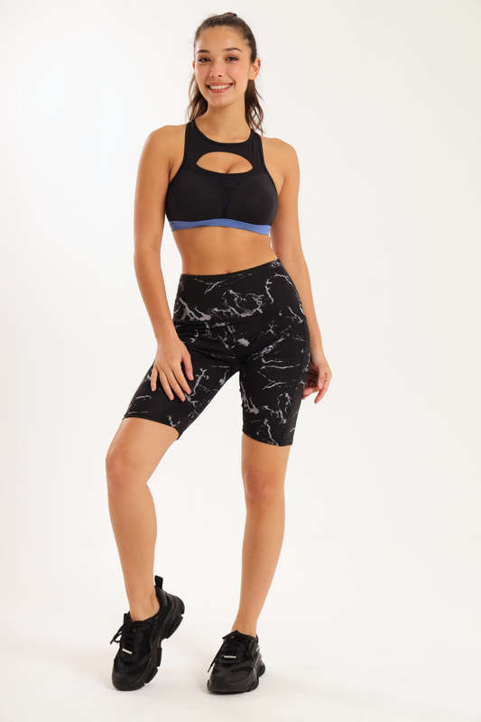 Ladies High Impact Biker Paddle Shorts With Pockets