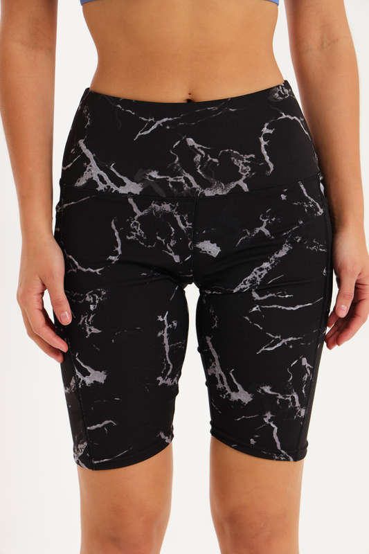 Ladies High Impact Biker Paddle Shorts With Pockets