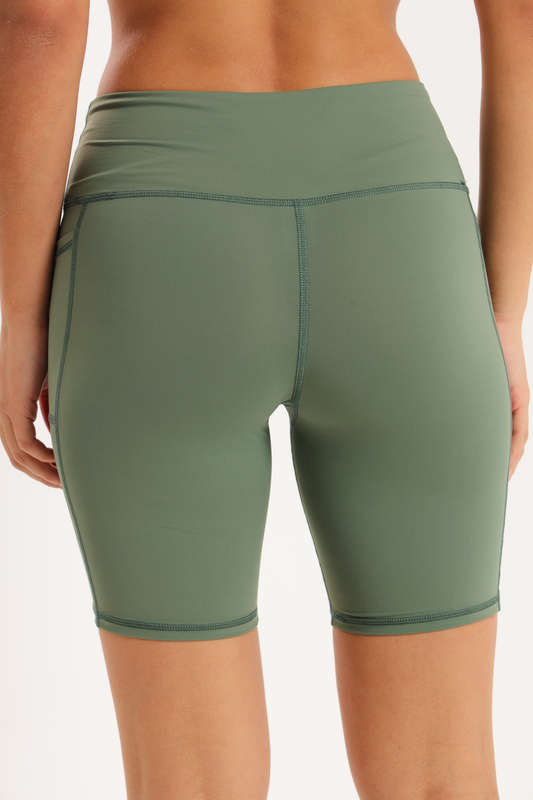 Ladies High Impact Biker Paddle Shorts With Pockets