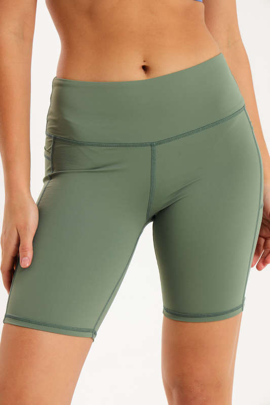 Ladies High Impact Biker Paddle Shorts With Pockets