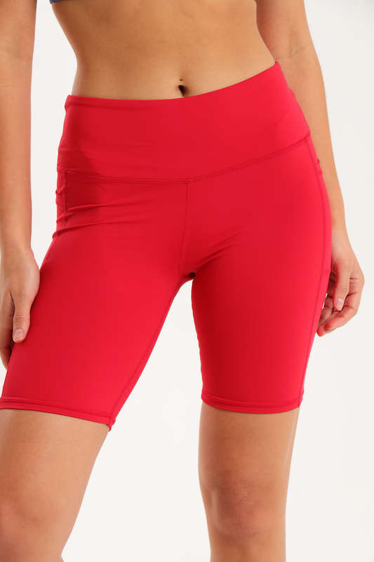 Ladies High Impact Biker Paddle Shorts With Pockets