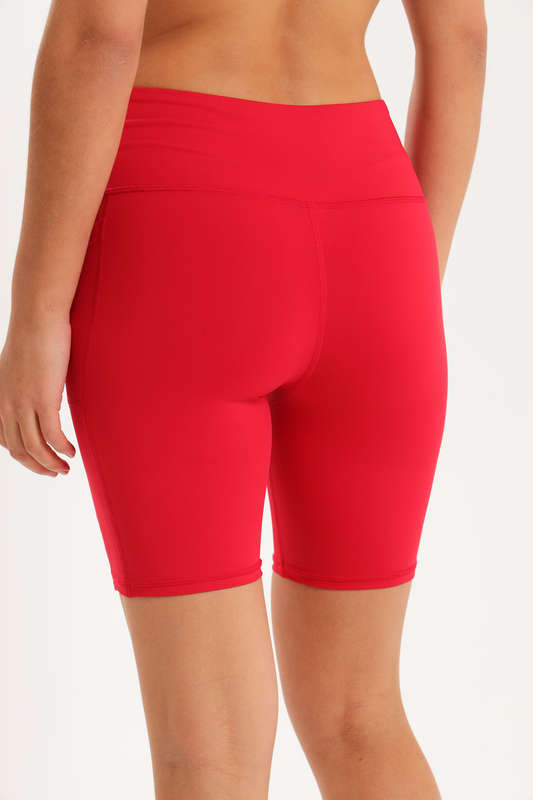 Ladies High Impact Biker Paddle Shorts With Pockets