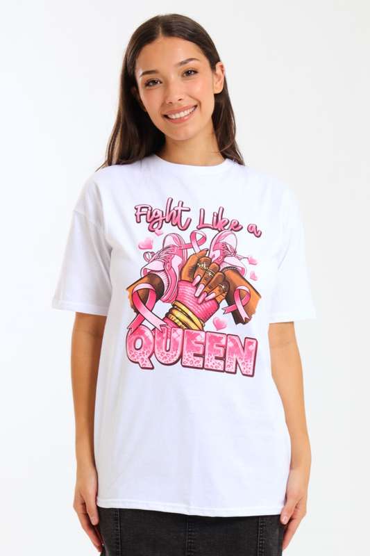 Ladies Printed Slogan Maxi T-shirts