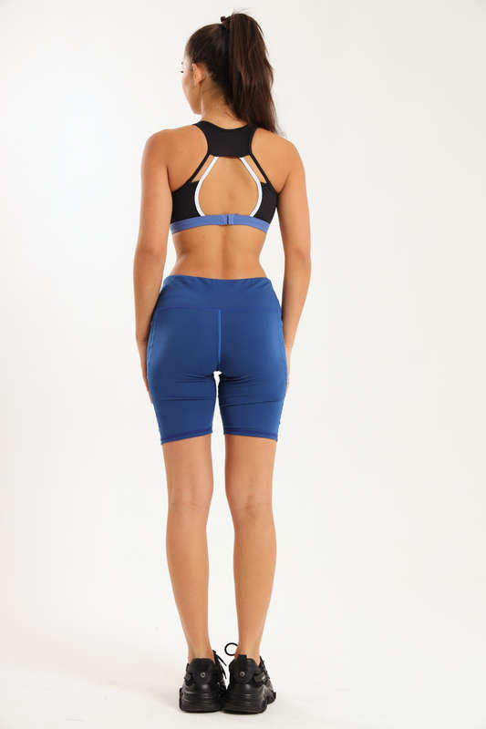 Ladies High Impact Biker Paddle Shorts With Pockets