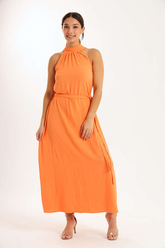 Lina Airflow Sleeveless Maxi Full Length Belted Dress
