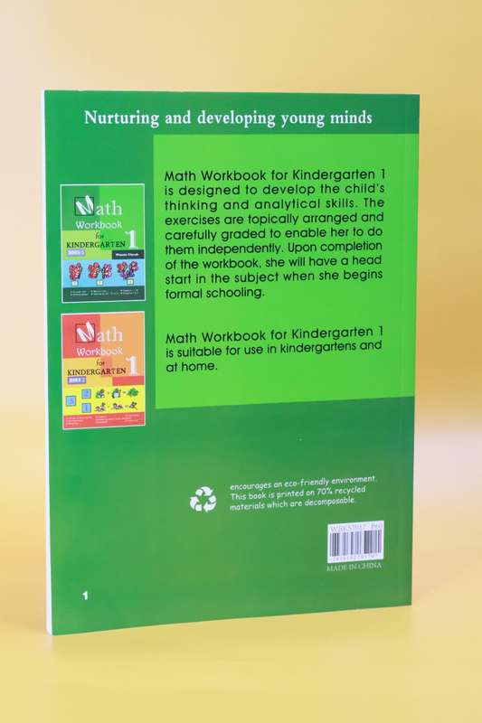 Math Workbook For Grade R Kindergarten Book 1