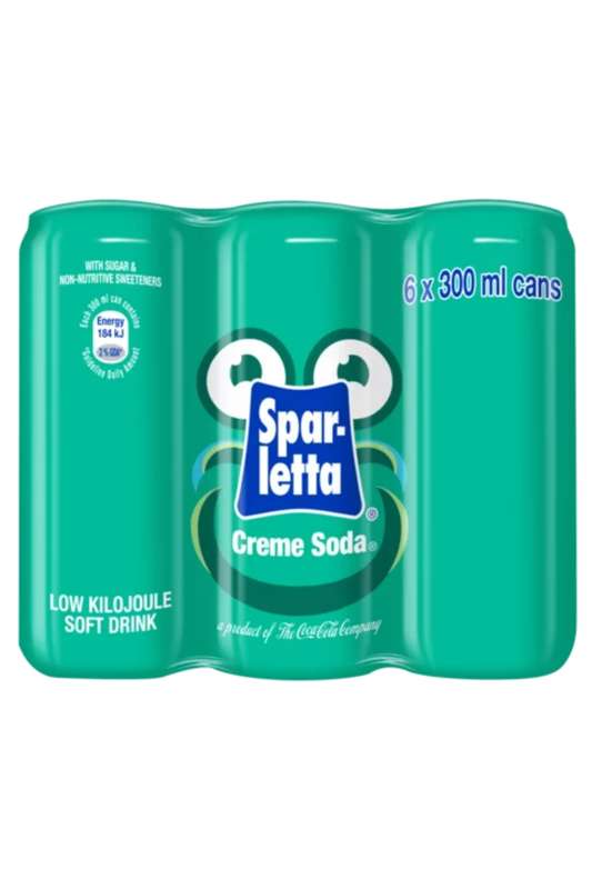 Spar-Letta Creme Soda Soft Drink Cans 6 x 300ml