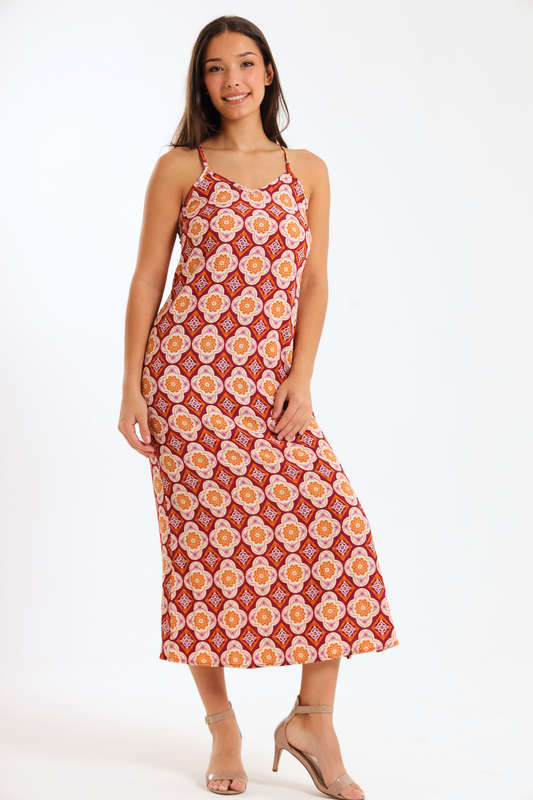 Sunburst Sleeveless Summer Dress
