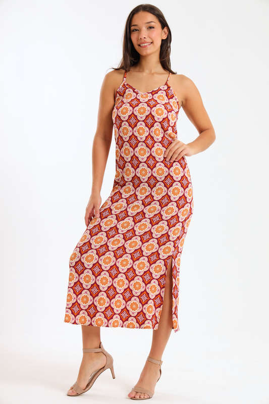 Sunburst Sleeveless Summer Dress