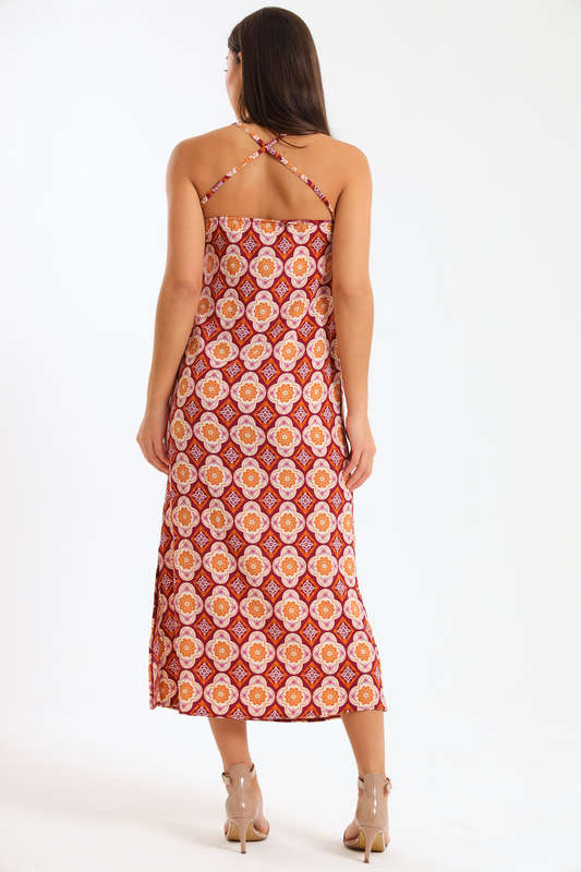 Sunburst Sleeveless Summer Dress