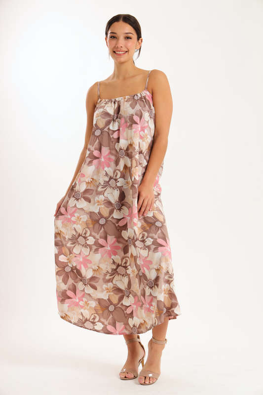 Sunset Rhythm Maxi Strappy Dress