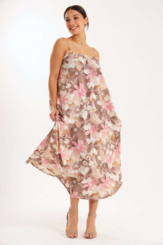 Sunset Rhythm Maxi Strappy Dress