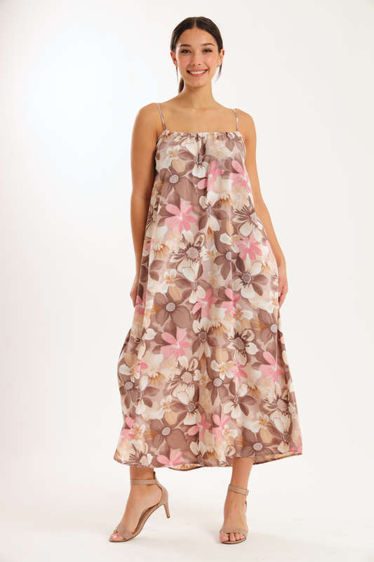 Sunset Rhythm Maxi Strappy Dress