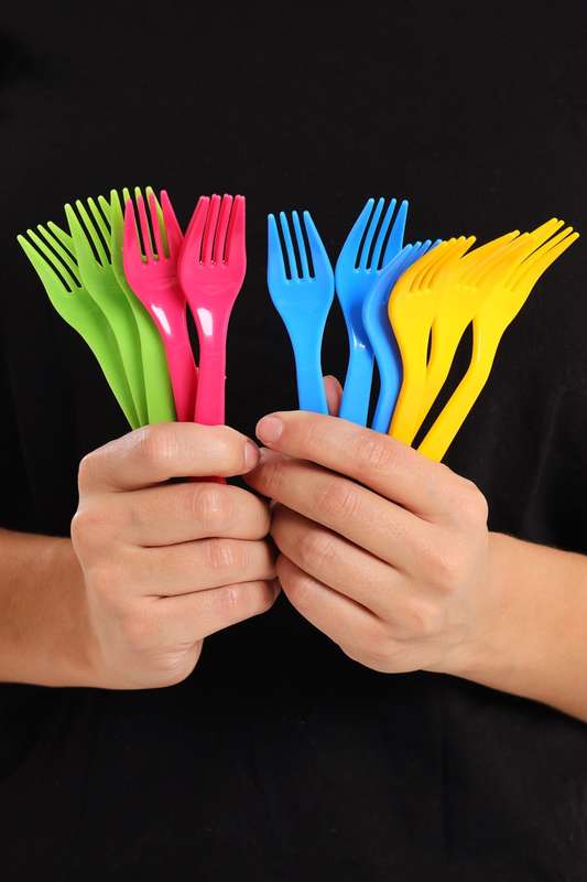 12 Pcs Heavy Duty Plastic Utensils Forks School Lunch Bag Forks