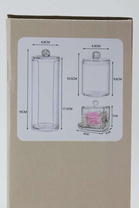 3 Pcs Essential Makeup Organizer Clear Set