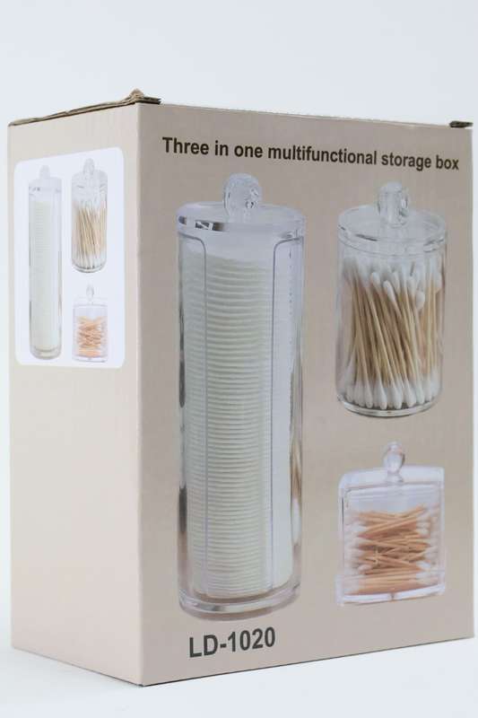 3 Pcs Essential Makeup Organizer Clear Set