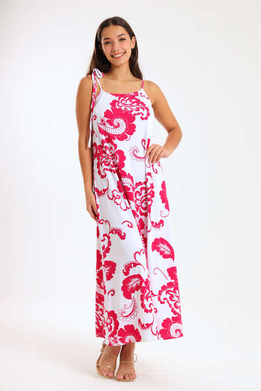 Adalyn Floral Printed Maxi Strappy Summer Dress