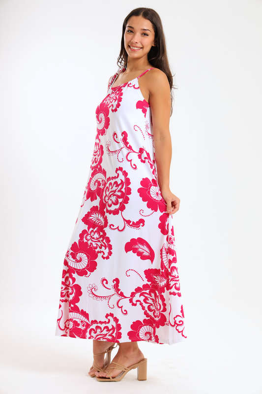 Adalyn Floral Printed Maxi Strappy Summer Dress