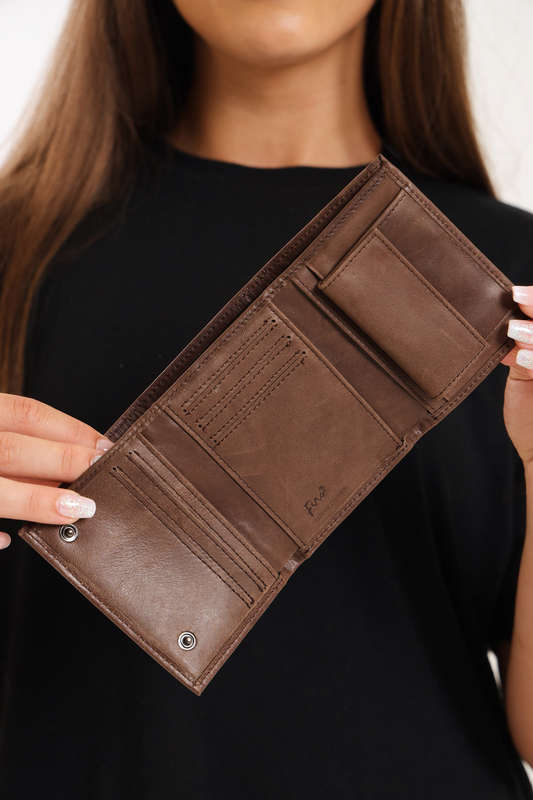 Fino Genuine Leather Foldable Mens Wallet With Multiple Card Holder